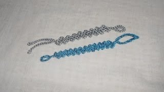 Braccialetto a Zig Zag Uncinetto crochet bracelet ganchillo pulsera [upl. by Rahm]