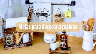 10 IDEIAS BARATAS e FÁCEIS PARA DECORAR A COZINHA DIY DECORAÇÃO [upl. by Quintin]