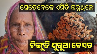 ଚିଙ୍ଗୁଡ଼ି ଶୁଖୁଆ ବେସର  Dry prawn with mustard gravy  Chingudi sukhua besar [upl. by Annenn242]