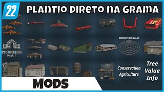 Pack de Construções BR e Plantio Direto na Grama  Farming Simulator 22 [upl. by Corty]