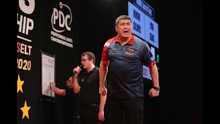 9 dart attempt by Mensur Suljovic  Belgian Darts Championship 2020 [upl. by Heidi595]