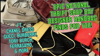 Epic National thrift shop day designer handbag finds for you Ft Chanel dress and Gucci Burberry [upl. by Ailic]