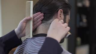 How to trim sideburns and neck hair on mens long hair [upl. by Joelie133]