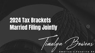 2024 Married Filing Jointly Tax Brackets [upl. by Giacinta652]