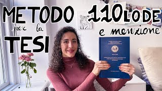 Metodo per tesi di laurea da 110 lode e menzione  10 passaggi per scrivere la tesi [upl. by Eleni]