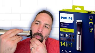 Philips 7000 14 in 1 Test Compared To Oneblade Pro And BG7025 [upl. by Munford931]