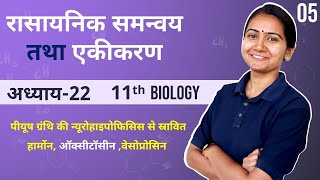 L5 पीयूष ग्रंथि की न्यूरोहाइपोफिसिस से स्रावित हार्मोन ऑक्सीटॉसीन amp वेसोप्रोसिन  11th Biology [upl. by Akyeluz]