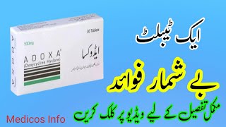 adoxa tablet uses benefits side effects in urduhindi  Doxycycline hyclate 100mg in urdu acne tab [upl. by Netsirhk]