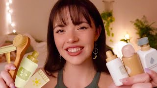 ASMR Wooden Skincare Personal Attention amp Pampering layered sounds wooden coffee [upl. by Pulling132]