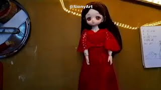 Crafting  Red Doll Gown [upl. by Setiram]