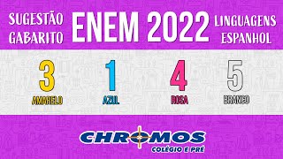 Gabarito ENEM 2022 CHROMOS  Prova Amarela Questão 03  Espanhol [upl. by Coit288]