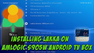 Installing Lakka on Amlogic S905w Android TV Box Tanix TX3 Mini [upl. by Ahsiuqet]