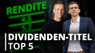 DividendenEinkommen Top 5 der besten Aktien für dein Portfolio [upl. by Desberg]