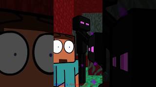 😂Enderman Encounter in Hardcore mode minecraft minecraftshorts [upl. by Parette470]