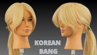 How to cut Korean bang step by step tutorial for beginners [upl. by Oina]