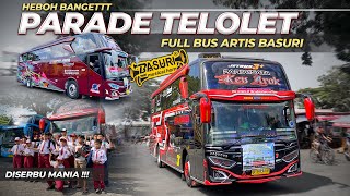 HEBOH BANGET  BANYAK BUS ARTIS TELOLET YANG DATANG DISINI 😱 [upl. by Nats]