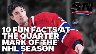 10 NHL fun facts at the quarter mark [upl. by Eissac]