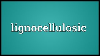 Lignocellulosic Meaning [upl. by Wilmette45]