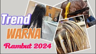 Trend Warna Rambut tahun 2024  moon saloon and barber [upl. by Alaek]