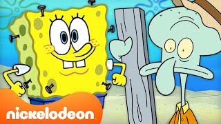 SpongeBob and Squidward Build a Ship 🚢  SpongeBob  Nickelodeon UK [upl. by Tyrone471]