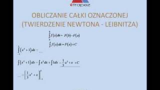 Obliczanie całki oznaczonej twierdzenie NewtonaLeibnitza [upl. by Ibrik]