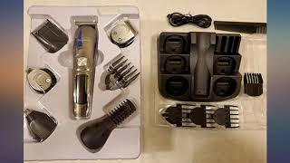 Brightup Beard Trimmer Kit Hair Clippers for Men Cordless Body Mustache Nose Ear review [upl. by Ainorev829]