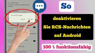 So deaktivieren Sie RCSNachrichten auf Android 2023  RCSNachricht ausschalten [upl. by Ellary]