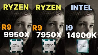 R9 9950X VS I9 14900K VS R9 7950X GAMING SYNTHETIC TEST 9000 Series benchmark 9950x ZEN5 [upl. by Ardaed]