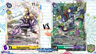 DIGIMON TCGO Sakuyamon Yellow vs Argomon Green [upl. by Zelazny]