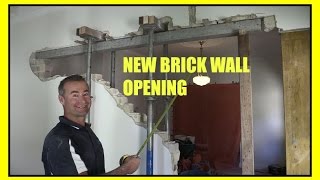 How To Remove A Brick Load Bearing Wall  New Opening [upl. by Rennoc]