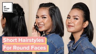 Short Hairstyles for Round Faces  Hairstyles for Short Hair [upl. by Sices]