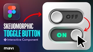 Create a Skeuomorphic Toggle On  Off Button in Figma [upl. by Jermyn]