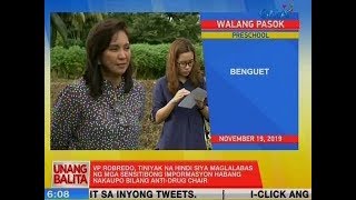 UB VP Robredo tiniyak na hindi siya maglalabas ng mga sensitibong impormasyon [upl. by Dibru]