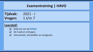 Havo examentraining  2021I  Vraag 1 tm 7 [upl. by Scutt]