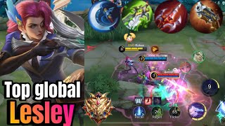 INTENSE MATCH  LESLEY AGGRESSIVE GAMEPLAY IN HIGH RANK I LESLEY BEST BUILD 2024 [upl. by Ossie682]