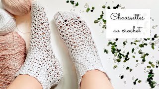 Comment faire des chaussettes au crochet  Dentelle crochet facile ✨ Toutes tailles ✨ Tuto facile 🧶 [upl. by Huntlee84]