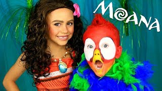 Moana and Hei Hei Makeup and Costume Tutorial [upl. by Proudman825]