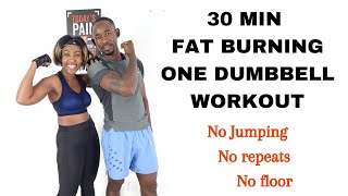 30 Minute FAT BURNING ONE DUMBBELL WORKOUT for A Firm and Slim Body [upl. by Awjan40]