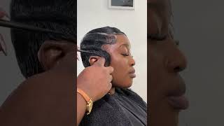 Turning natural coils into a relaxed pixie cutshorts hairstyles curlyhair naturalhair fyp [upl. by Rhiana]