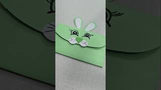 Paper Rabbit Wallet Craft idea for kids  Paper Craft idea viralshort youtubeshorts youtuber [upl. by Rutan]