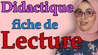 Didactique fiche de lecture enseignement primaire [upl. by Drofnats]