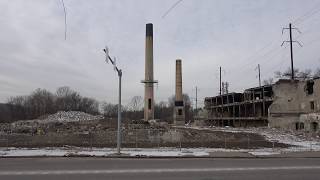 Downingtown Paper Mill Smokestacks Demolition [upl. by Odrareve]