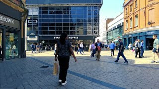 Walking through Belfast City on Warm Summers Day  Northern Ireland 4K [upl. by Rolat]