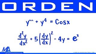 Orden de una Ecuación Diferencial [upl. by Kamaria999]
