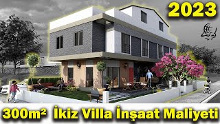 2023 inşaat maliyeti 300m² ikiz villa [upl. by Laynad]