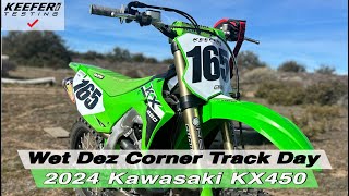 2024 Kawasaki KX450 On A Rough Dez Turn Track [upl. by Arihat]