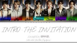 Enhypen 엔하이픈 Intro  The Invitation Lyrics Color Coded [upl. by Yatnuahs]