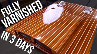 How To Varnish Wood Quickly  Fast Epoxy Clear Coating Method [upl. by Arahd]