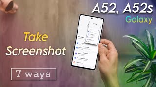 Samsung Galaxy A52 A52s Take Screenshot 7 Ways  Samsung A52 me 3 Finger Screenshot Kaise Le [upl. by Karly]