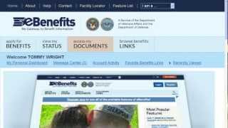 eBenefits Site Tour [upl. by Godber103]